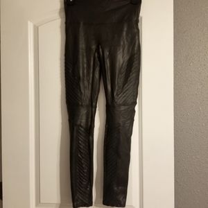 Spanx Faux Leather Moto Leggings